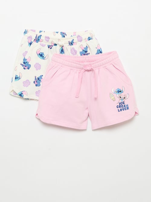 Pack de 2 Pantalón cortos 'Disney' de felpa no perchada - Kiabi