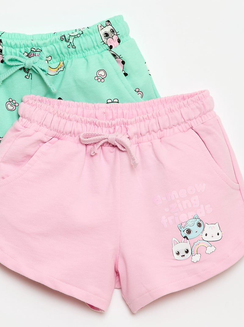 Pack de 2 Pantalón cortos \'Gabby y la casa mágica\' Verde - Kiabi