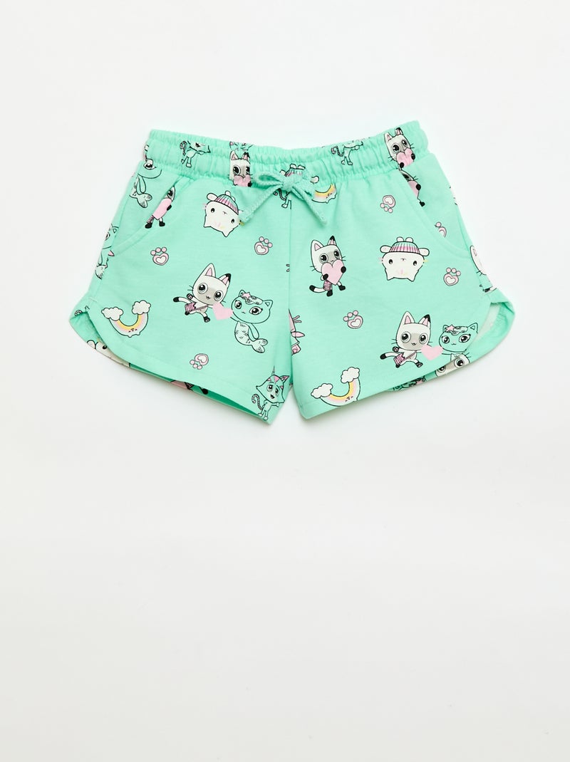 Pack de 2 Pantalón cortos \'Gabby y la casa mágica\' Verde - Kiabi