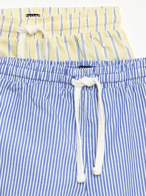 Pack de 2 pantalones cortos a rayas - Kiabi