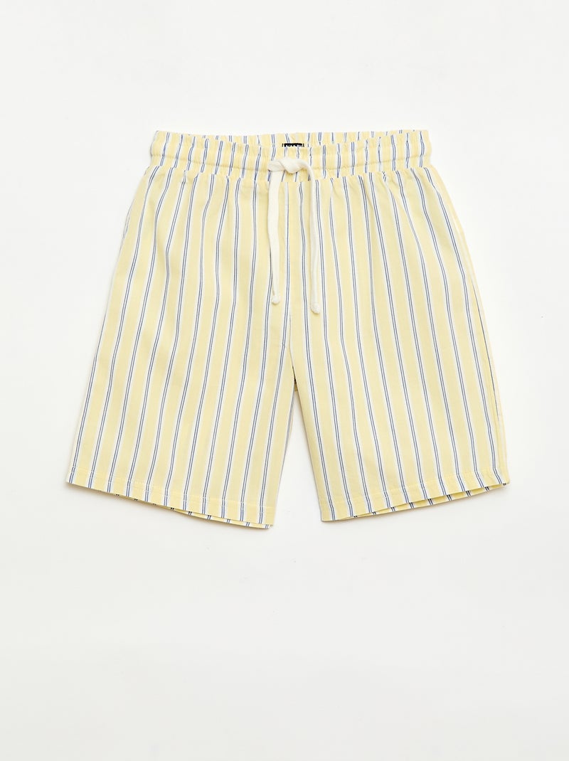 Pack de 2 pantalones cortos a rayas Azul - Kiabi
