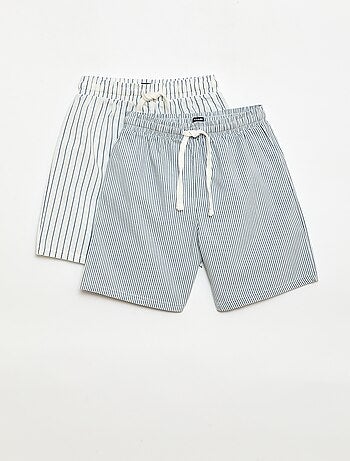 Pack de 2 pantalones cortos a rayas
