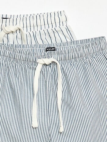 Pack de 2 pantalones cortos a rayas