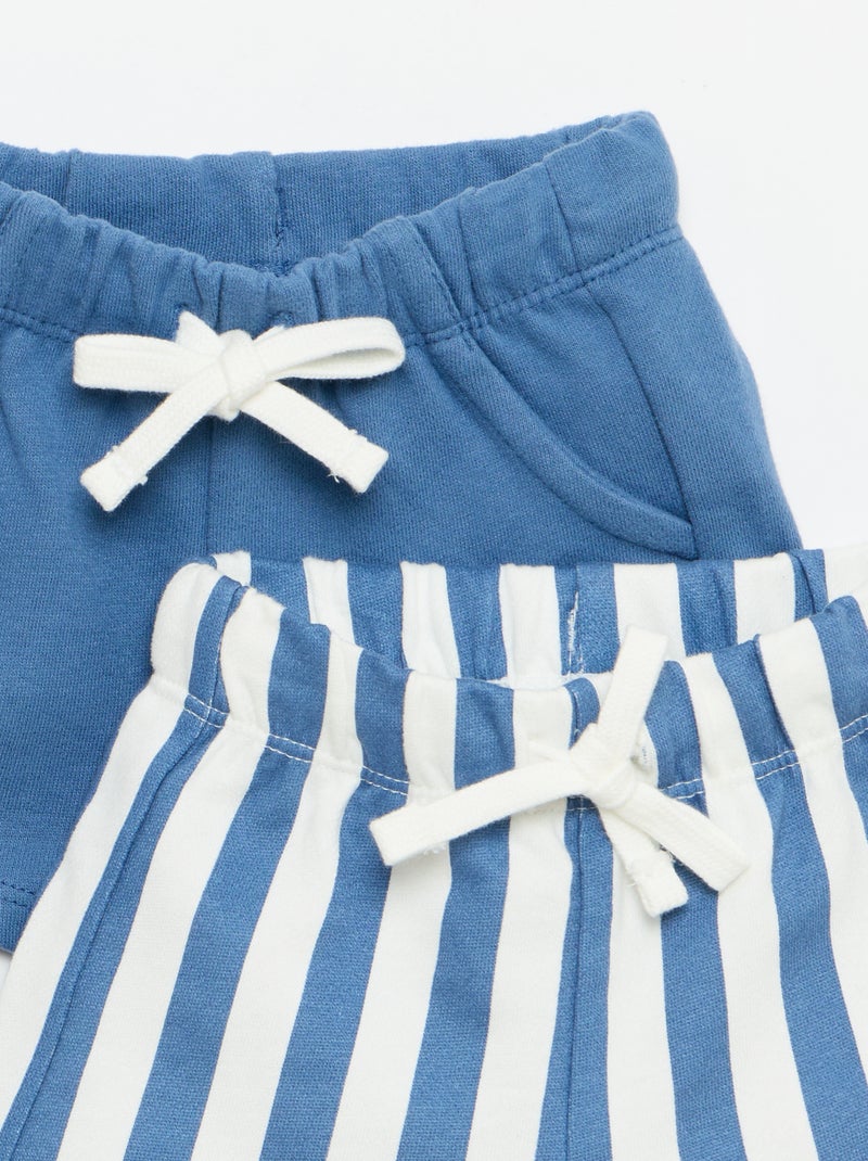 Pack de 2 pantalones cortos Azul oscuro - Kiabi