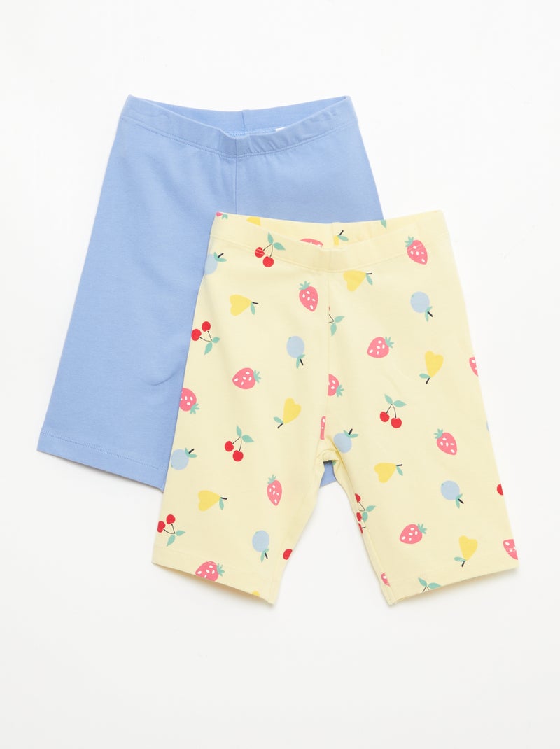 Pack de 2 pantalones cortos ciclistas Azul - Kiabi