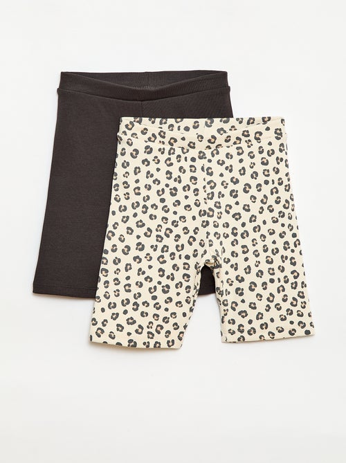 Pack de 2 pantalones cortos ciclistas - Kiabi