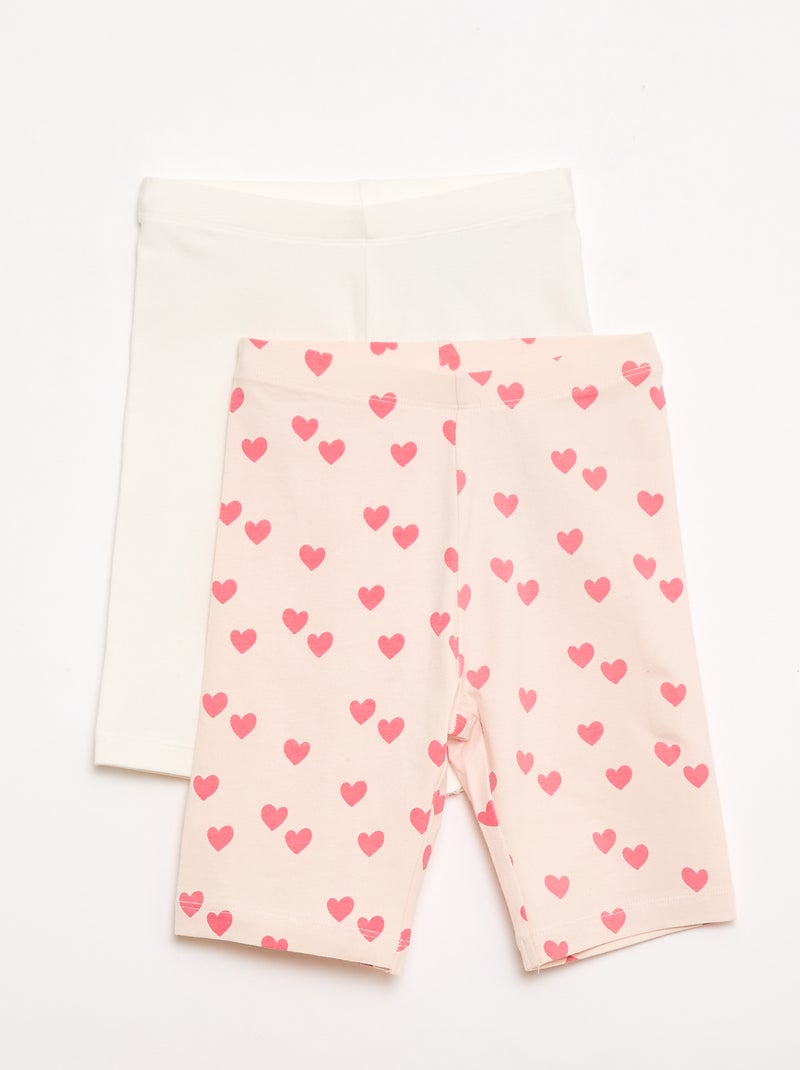 Pack de 2 pantalones cortos ciclistas Blanco - Kiabi