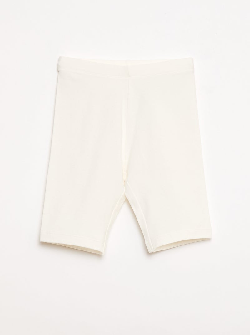 Pack de 2 pantalones cortos ciclistas Blanco - Kiabi