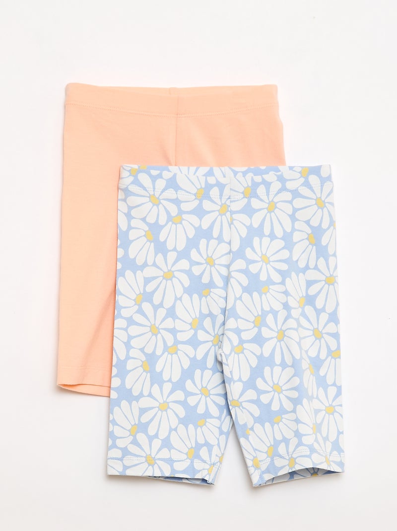Pack de 2 pantalones cortos ciclistas Naranja - Kiabi