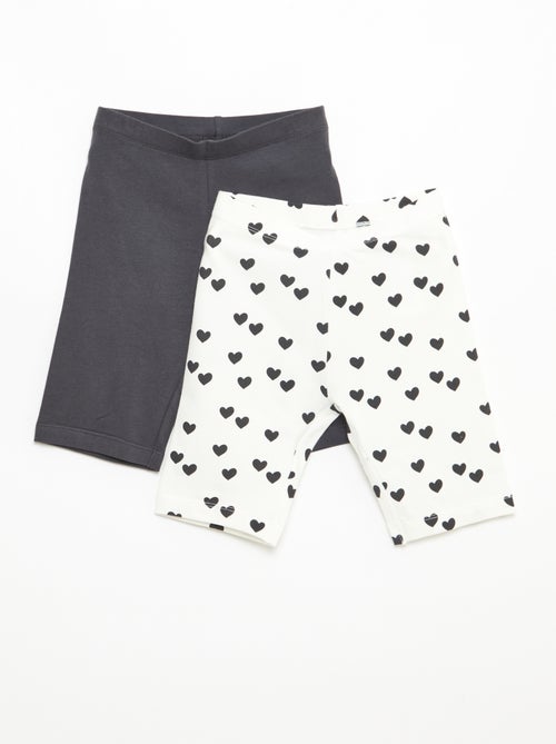 Pack de 2 pantalones cortos ciclistas - Kiabi