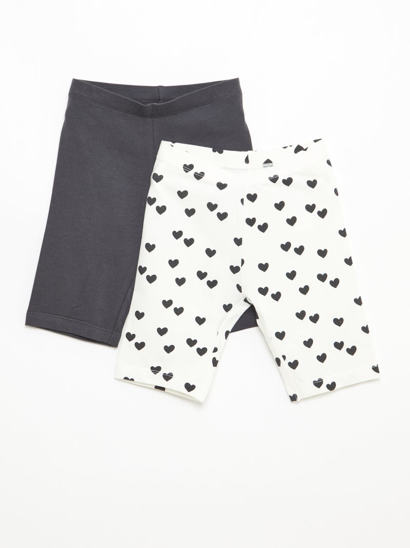 Pack de 2 pantalones cortos ciclistas Negro - Kiabi