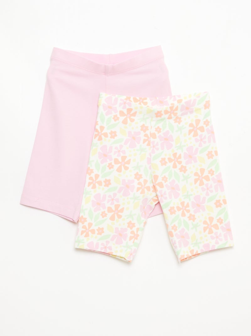 Pack de 2 pantalones cortos ciclistas Rosa - Kiabi