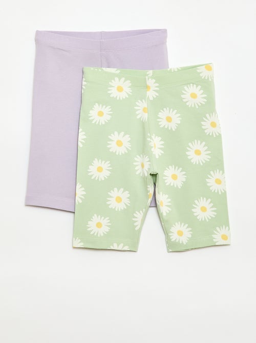 Pack de 2 pantalones cortos ciclistas - Kiabi