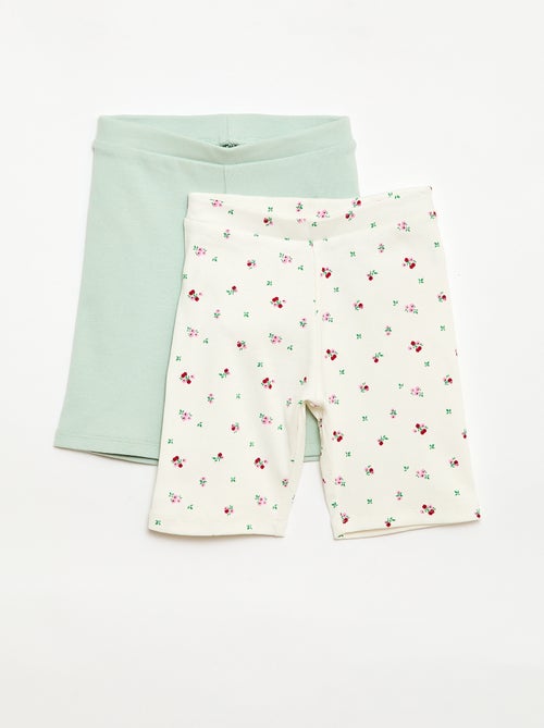 Pack de 2 pantalones cortos ciclistas - Kiabi