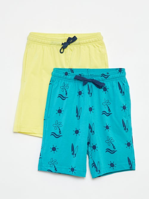 Pack de 2 pantalones cortos coloridos - Kiabi