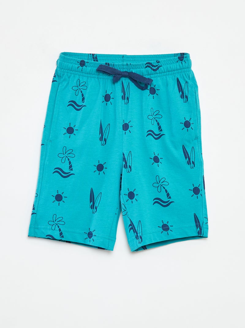 Pack de 2 pantalones cortos coloridos AZUL - Kiabi