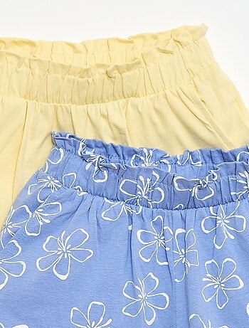 Pack de 2 pantalones cortos con cintura elástica