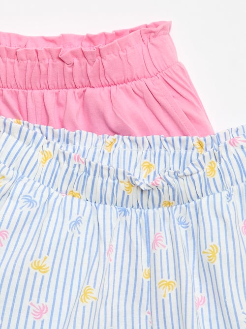 Pack de 2 pantalones cortos con cintura elástica - Kiabi