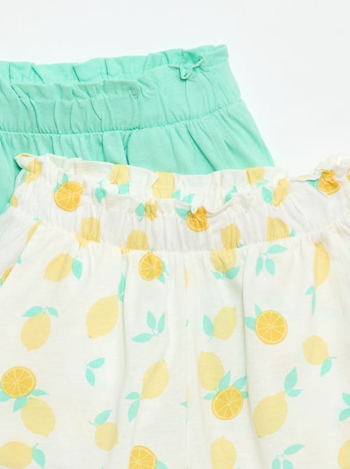 Pack de 2 pantalones cortos con cintura elástica - Kiabi