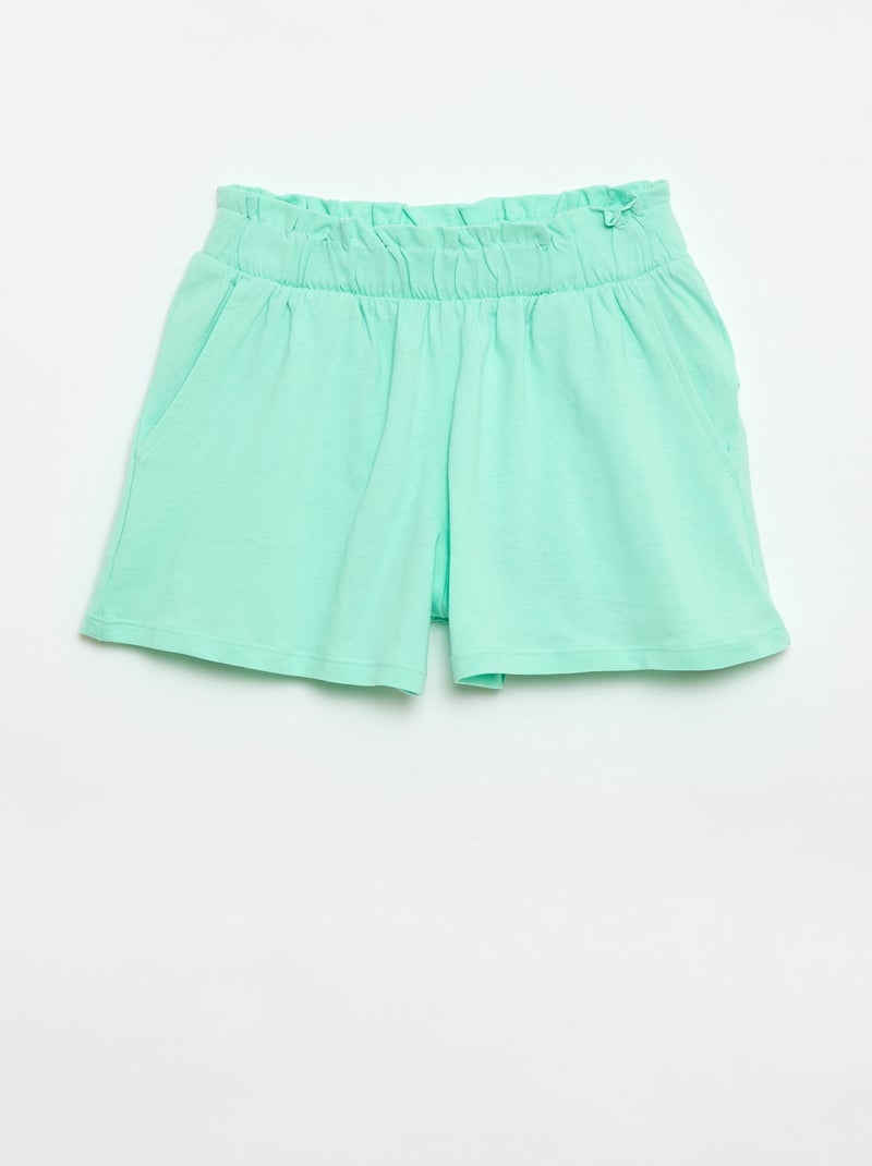 Pack de 2 pantalones cortos con cintura elástica Blanco - Kiabi