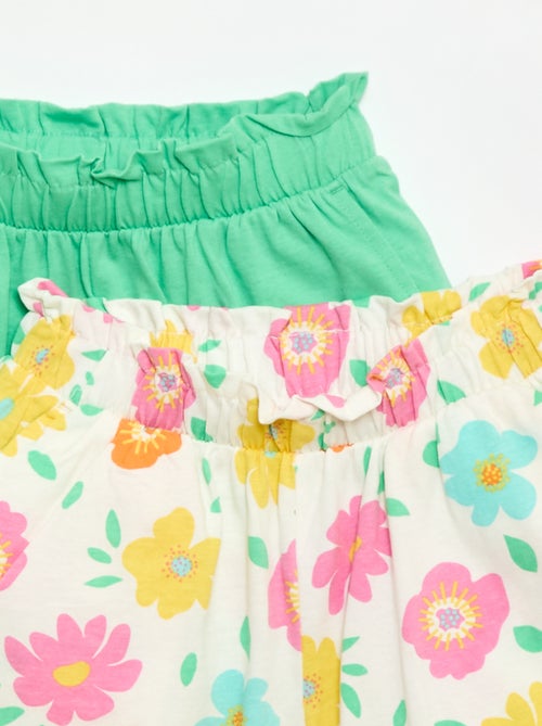 Pack de 2 pantalones cortos con cintura elástica - Kiabi