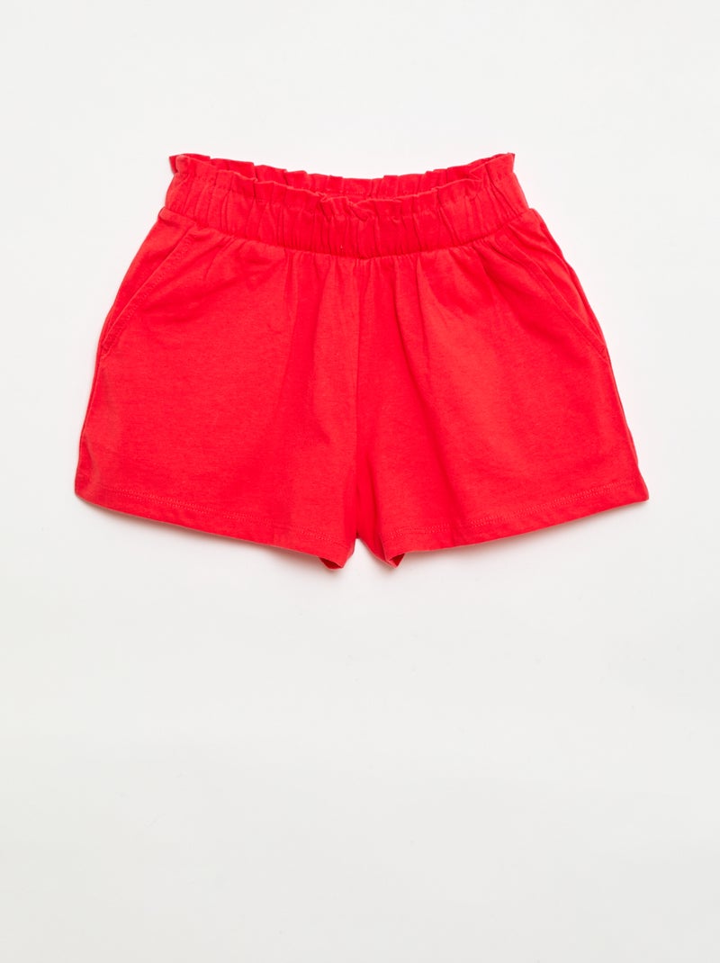 Pack de 2 pantalones cortos con cintura elástica Rosa - Kiabi