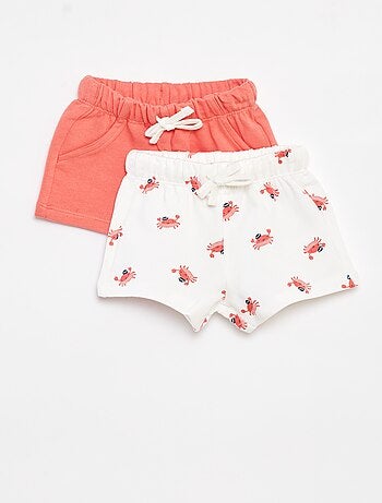Pack de 2 pantalones cortos con cordones