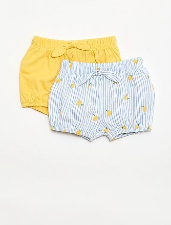 Pack de 2 pantalones cortos con lazos de fantasía
