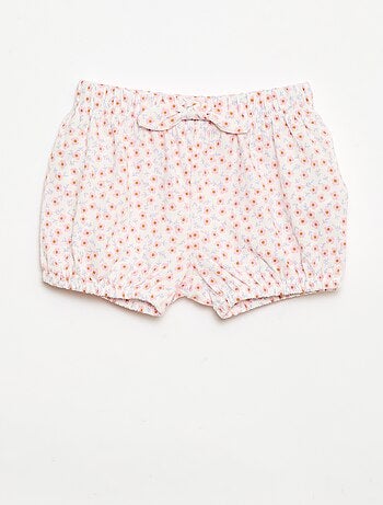 Pack de 2 pantalones cortos con lazos de fantasía