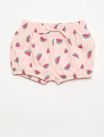 Pack de 2 pantalones cortos con lazos de fantasía
