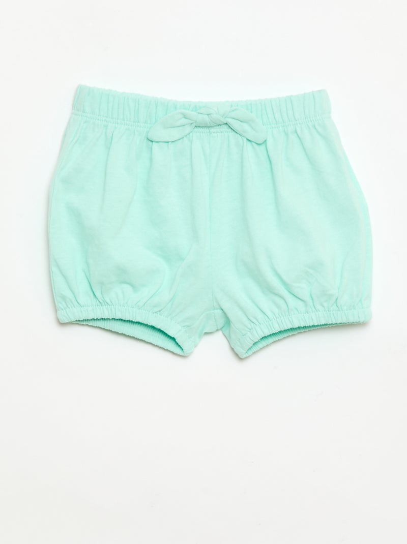 Pack de 2 pantalones cortos con lazos de fantasía Rosa - Kiabi