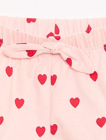 Pack de 2 pantalones cortos con lazos de fantasía