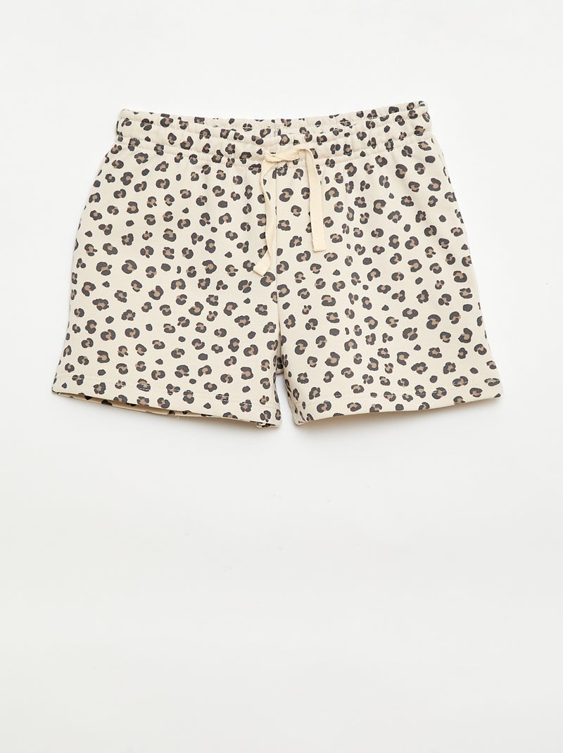 Pack de 2 pantalones cortos de algodón Beige - Kiabi
