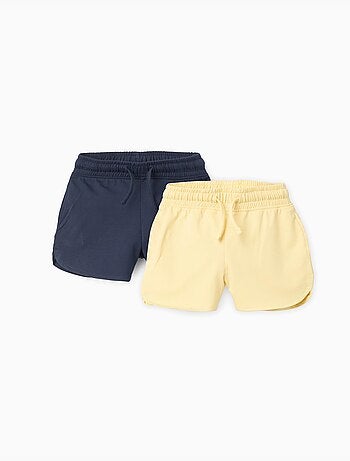 Pack de 2 pantalones cortos de algodón con cordón