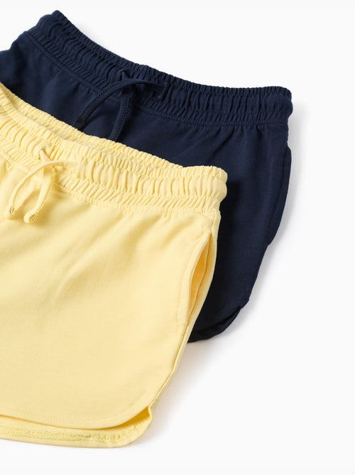 Pack de 2 pantalones cortos de algodón con cordón - Kiabi