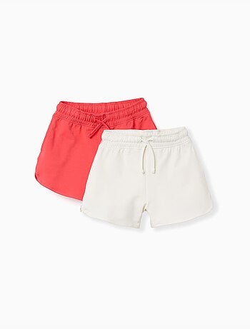 Pack de 2 pantalones cortos de algodón con cordón