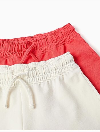 Pack de 2 pantalones cortos de algodón con cordón