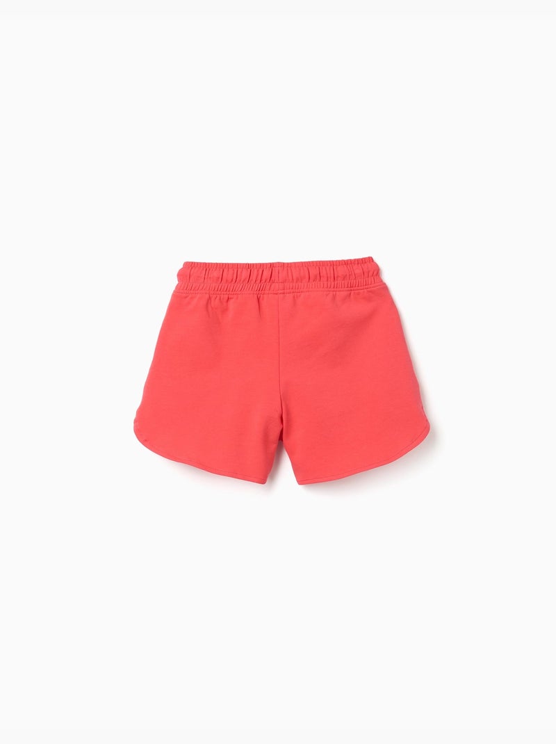 Pack de 2 pantalones cortos de algodón con cordón Rosa - Kiabi