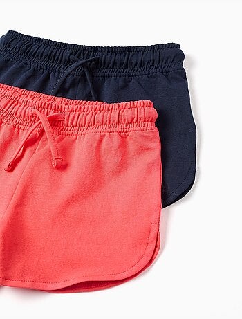Pack de 2 pantalones cortos de algodón con cordón