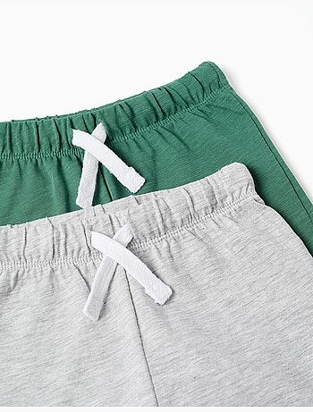 Pack de 2 pantalones cortos de algodón con cordones