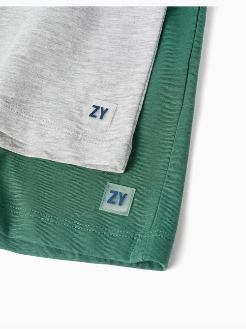 Pack de 2 pantalones cortos de algodón con cordones - Kiabi