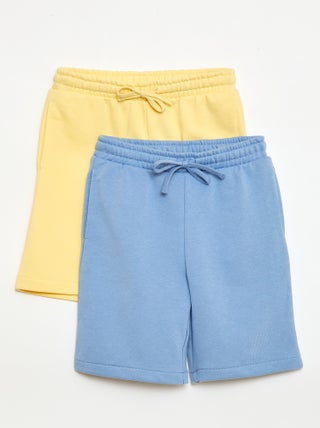 Pack de 2 pantalones cortos de algodón liso