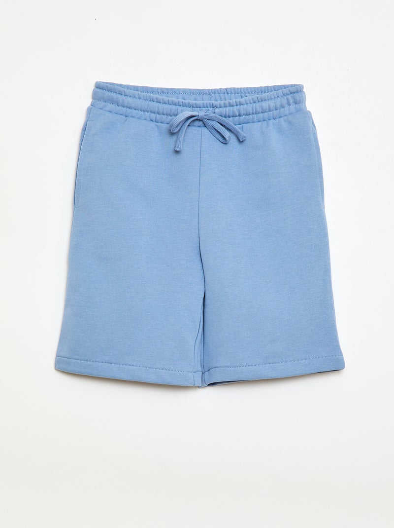 Pack de 2 pantalones cortos de algodón liso Amarillo - Kiabi