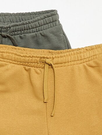 Pack de 2 pantalones cortos de algodón liso