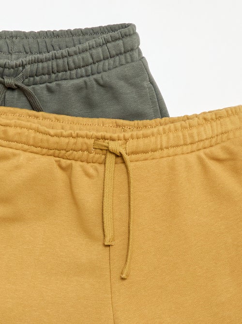 Pack de 2 pantalones cortos de algodón liso - Kiabi