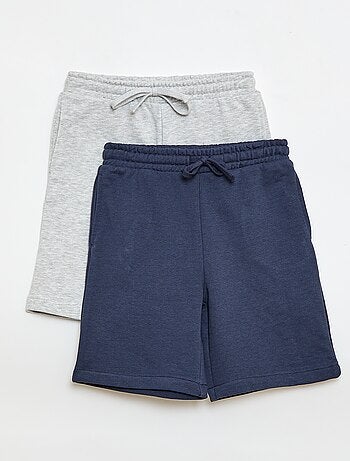 Pack de 2 pantalones cortos de algodón liso