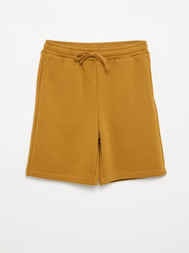 Pack de 2 pantalones cortos de algodón liso Beige - Kiabi