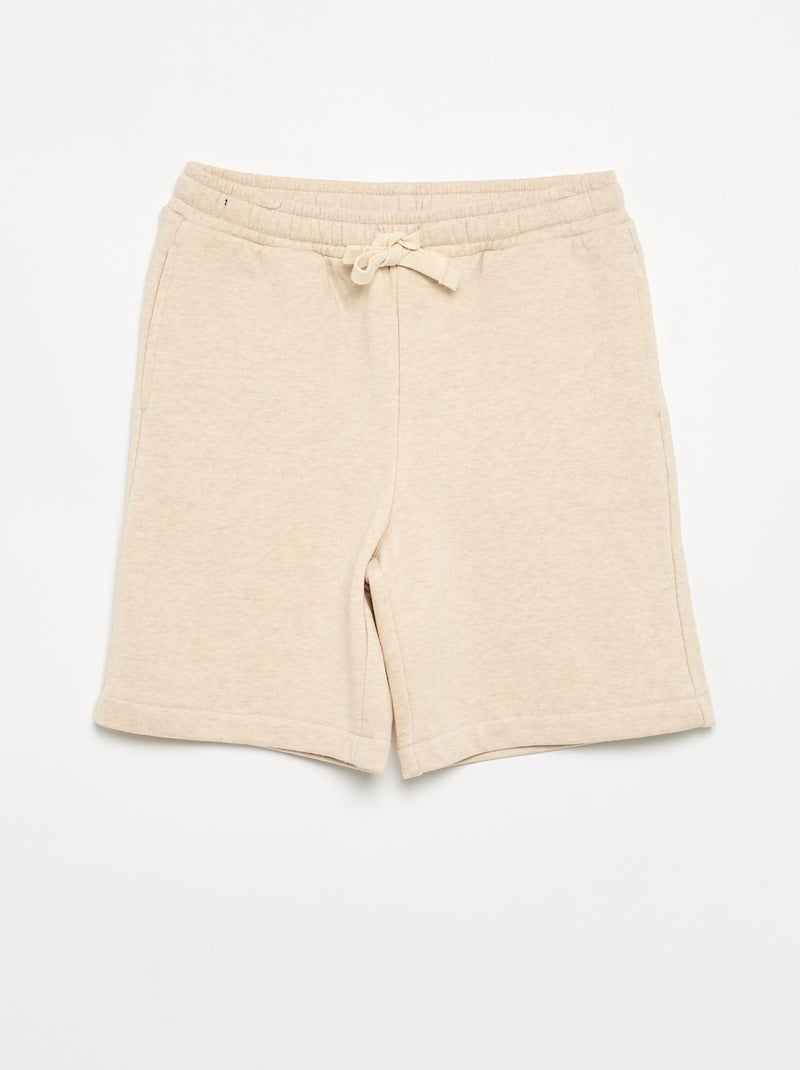 Pack de 2 pantalones cortos de algodón liso Beige - Kiabi