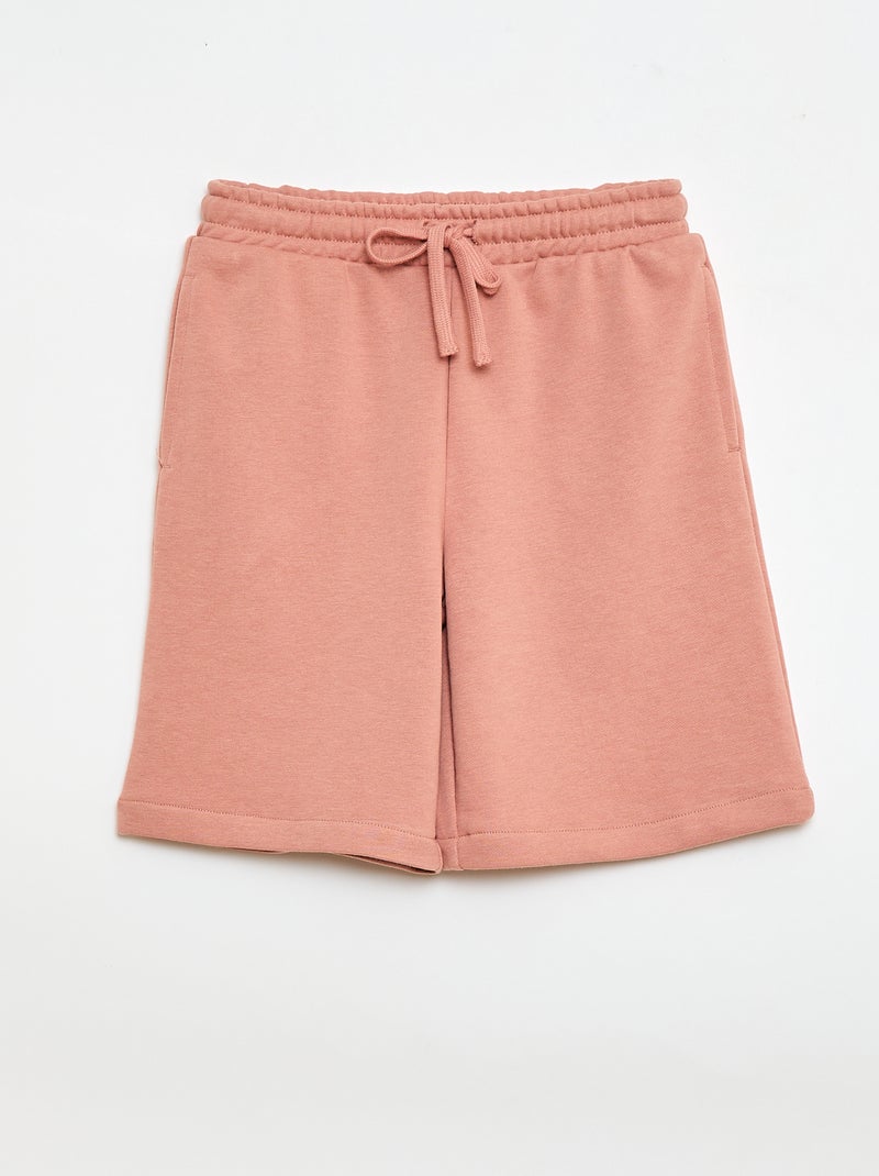 Pack de 2 pantalones cortos de algodón liso Beige - Kiabi
