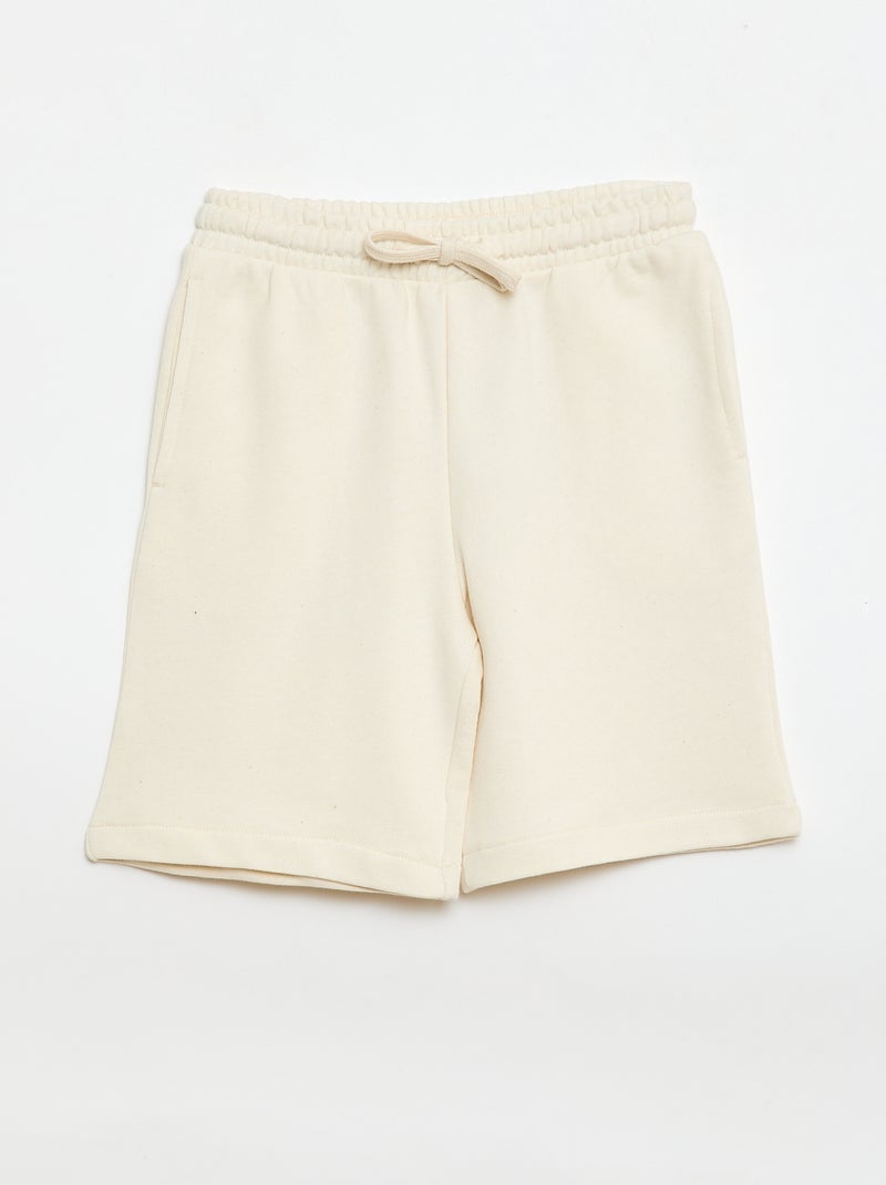 Pack de 2 pantalones cortos de algodón liso Beige - Kiabi